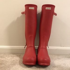 Red Matte Hunter Boots